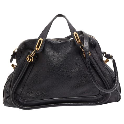 Chloe Paraty Large Shoulder Bag, Black 